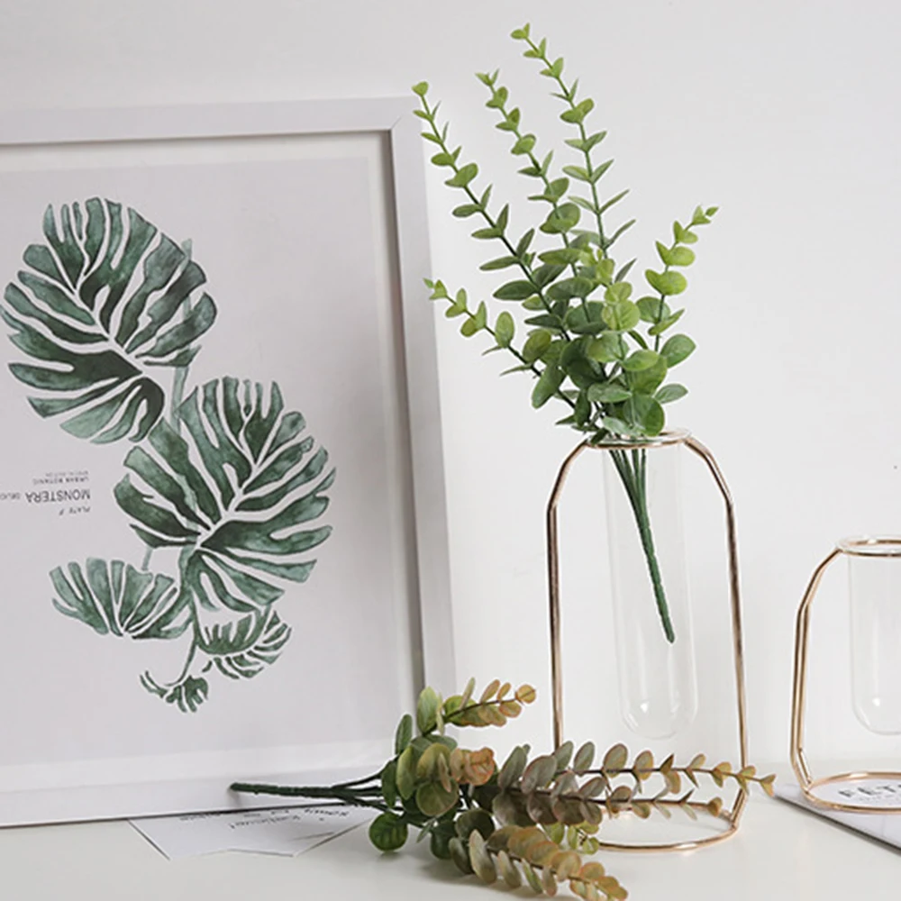 Искусственный пластик эвкалипта ветка дерева для рождественской свадьбы