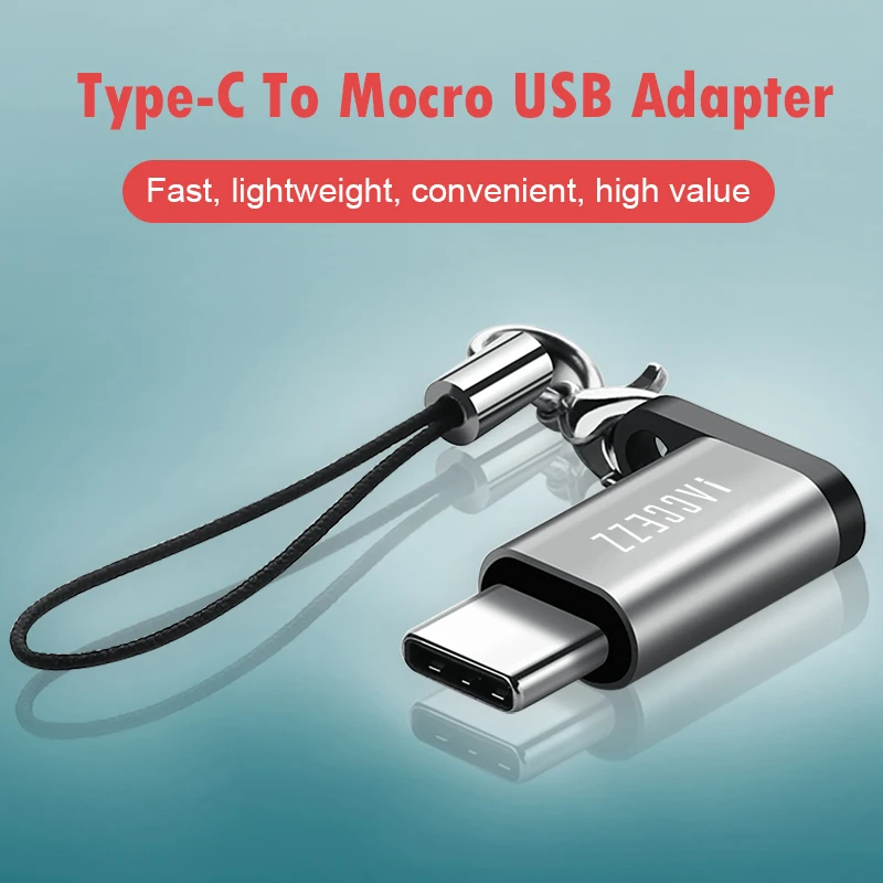 ! ACCEZZ 2PC мобильный телефон адаптер для Samsung S9 S8 Huawei P20 P10 Xiaomi OTG Micro USB к TypeC Мужской