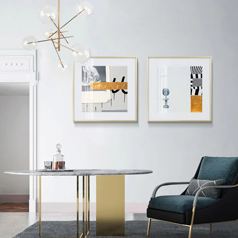 

Modern Light Luxury Decorative Painting Cardboard Hanging Painting Jian Meibei Abstract Still Life Restaurant Model Room Retro
