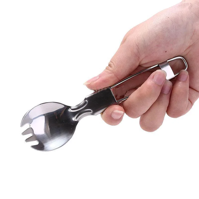 Складная ложка кухонная посуда портативная уличная Посуда Столовые приборы для