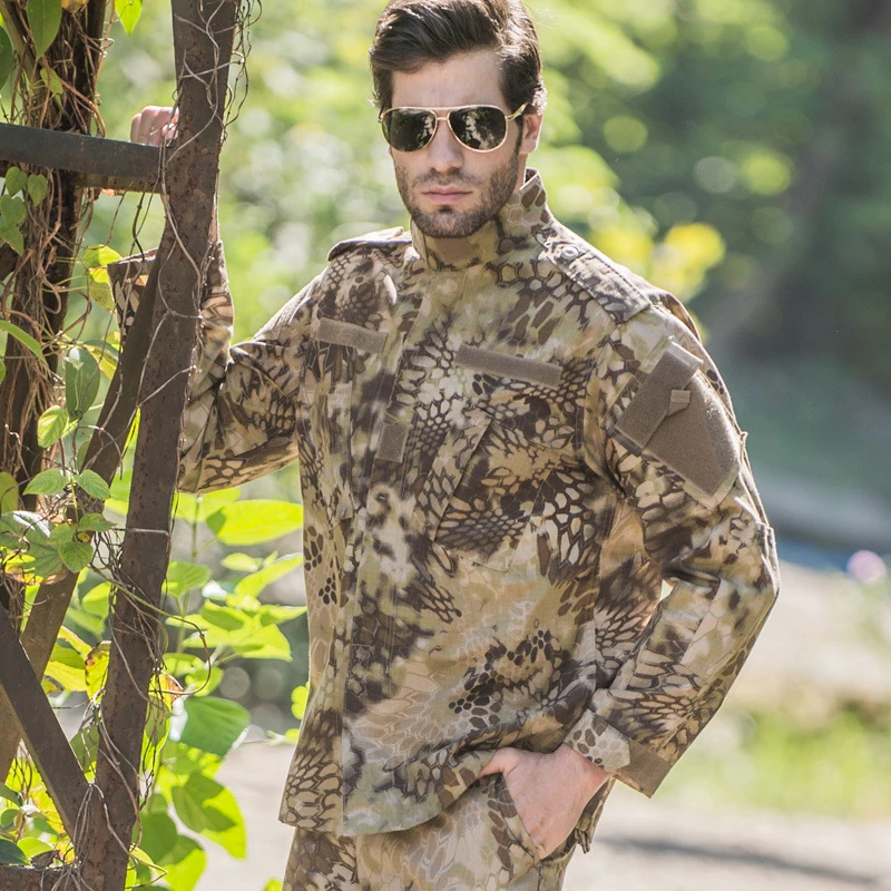 Camouflage set3 8 видов цветов камуфляжная военная форма армии костюм для Для мужчин тактический бой рубашка спецназ Солдат мужского размера плюс, комплект со штанами - Цвет: Camouflage set3