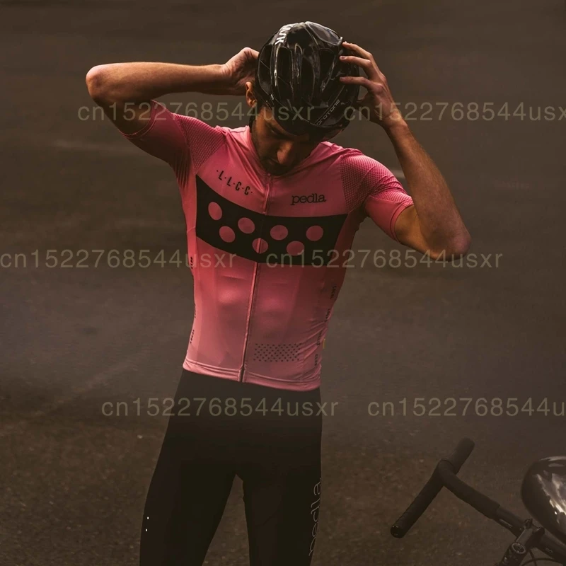 Мужская велосипедная рубашка с коротким рукавом и сеткой pedla areo для езды на