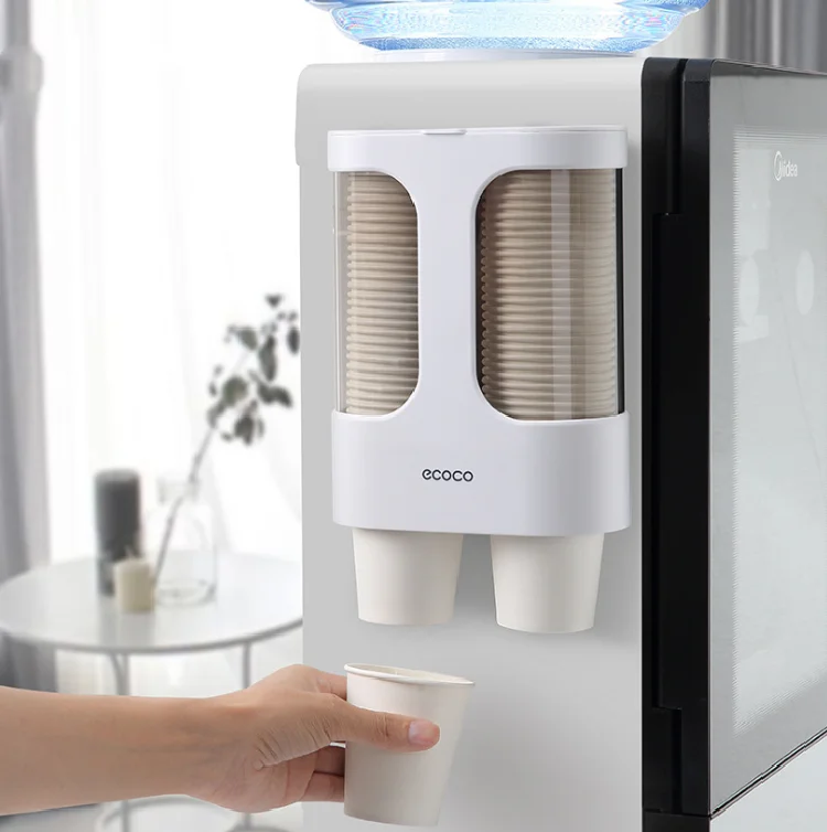

Disposable Paper Cups Dispenser Wall Mounted Automatic Cup Storage Rack Cup Holder Dispenser Cups Container Shelf
