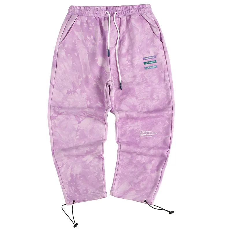 purple Aolamegs спортивные штаны, однотонные штаны, Мужские штаны с эластичной резинкой на талии, в студенческом стиле, на шнурке, модные, продвинутые повседневные брюки, уличная одежда - Цвет: purple