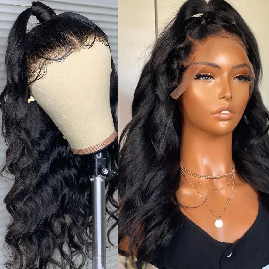 

Парик Alipearl Hair Weavy из человеческих волос, полноразмерный парик с прозрачными волнистыми волосами, 30, 32 дюйма, 3x4, женский парик