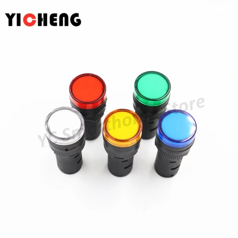 Индикаторные лампы ZHENGYICHENG 5 шт., 16 мм, 12/24 В
