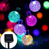 solar light crystal ball led string lights fairy lights garlands for christmas party outdoor decoration for solar led string