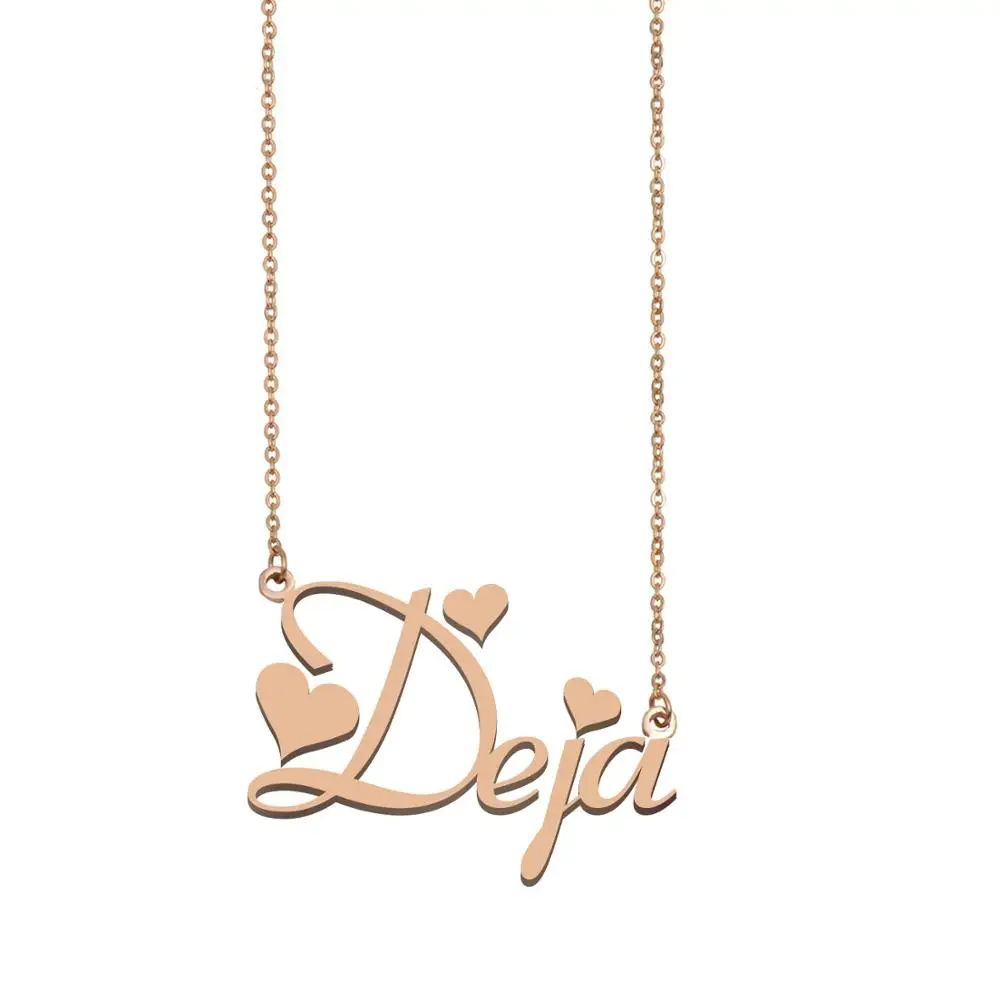 

Deja Name Necklace, Custom Name Necklace for Women Girls Best Friends Birthday Wedding Christmas Mother Days Gift