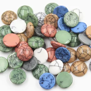 50 шт. 12 мм разноцветные камни трещины яркие вафли плоская задняя сторона Кабошоны Камеи подходит для кабошоны для самостоятельного изготовления лоток серьги кольца аксессуары