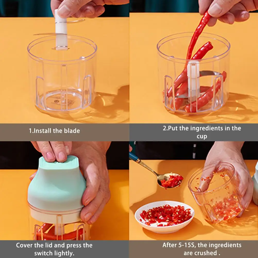 100 мл Мини электрическая чесночная Мельница USB зарядка измельчитель пресс