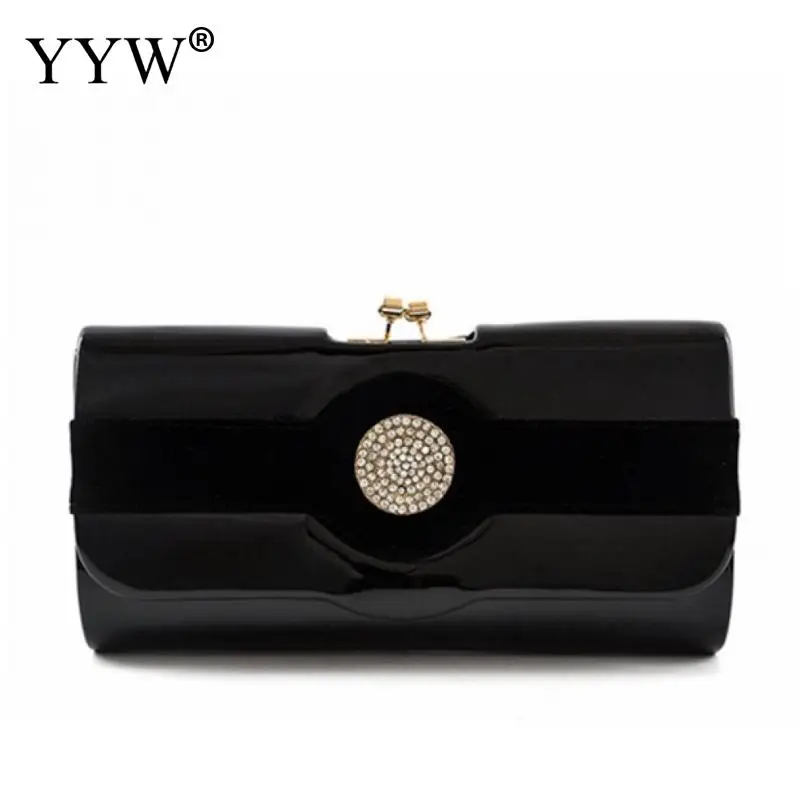 

Rhinestone PU Leather Clutch And Purse Party Luxury Bag Evening Clutches Women Bags With Chain Sling Shoulder Bags Fashion sac