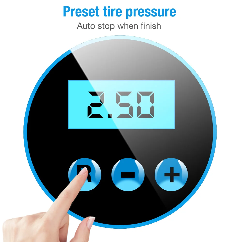 

Car Air Compressor Pump 12V Electric Tire Inflatable Portable Auto Car Tire Inflator for Car Motorcycle LED Light Tire Pump