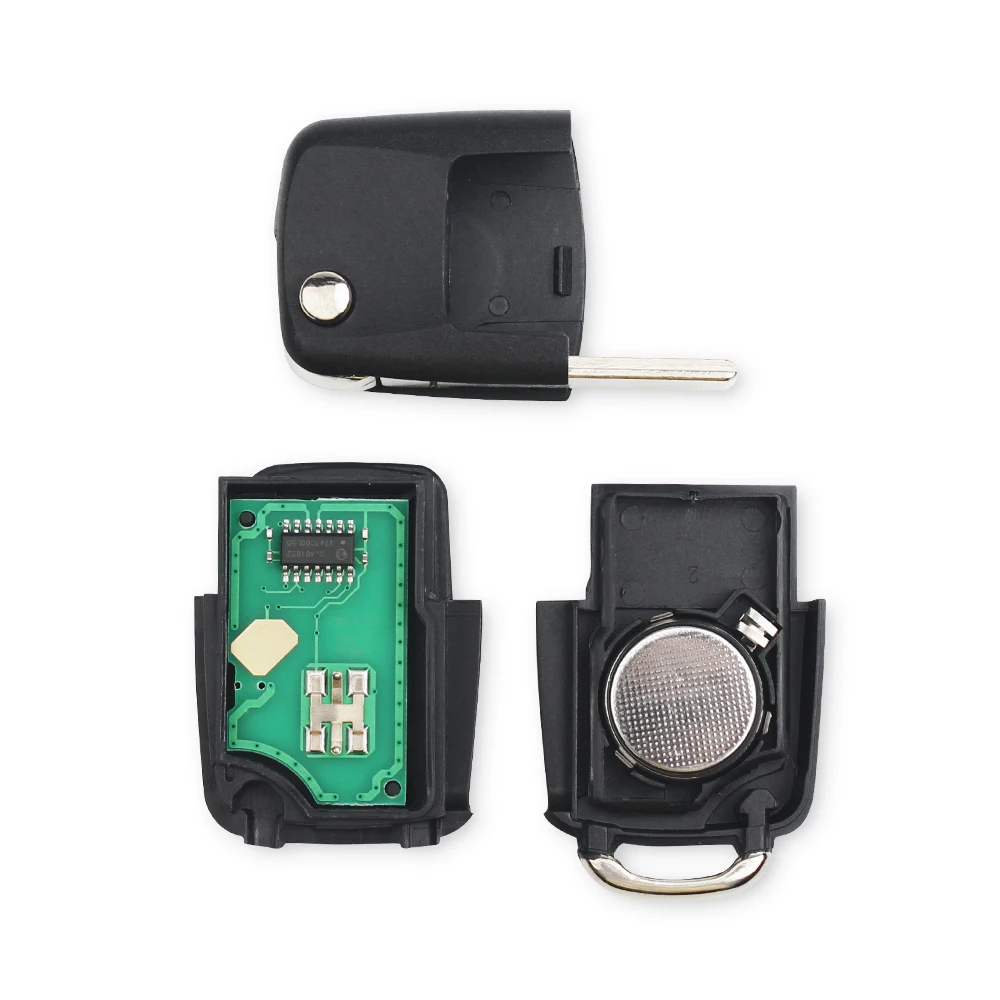 KEYYOU 3 кнопки 434 МГц флип-телефон модель ID48 чип для VW VolksWagen Passat/Bora/Polo/Golf/Beetle 1J0 959 753 Ач