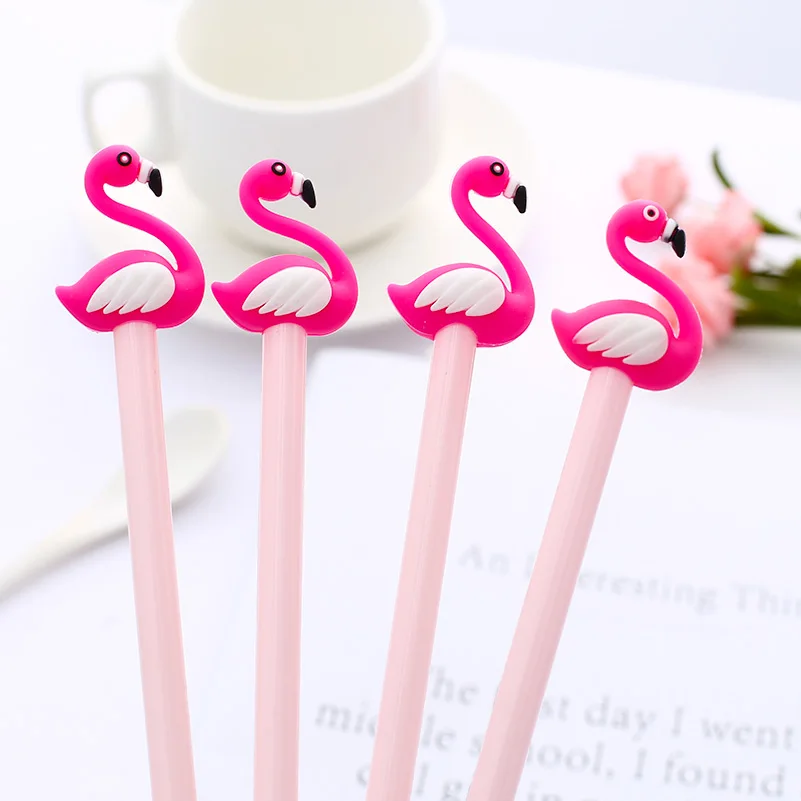 Creative Kawaii Cute Flamingo Unicorn Black Cat Gel Pens Animal Flower Rabbit Anime Kawai School Office Supply Stationery Thing |
