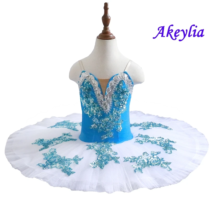 Professional Ballet Tutus Lake Blue white Adult Ballet pancake tutu Dance blue Fairy Girl Puff Skirt Costume Tutu Children adult ballet skirt pink puff short sleeve tutu profession dancing dresses women children competition ballet dance costume
