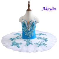 professional ballet tutus lake blue white adult ballet pancake tutu dance blue fairy girl puff skirt costume tutu children