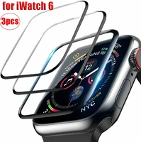 for iwatch series 6 se full cover curved edge tempered glass screen protector 40mm 44mm screen protectors