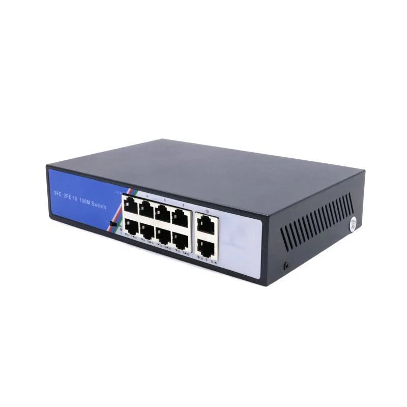 8 + 2 POE блок питания портов s коммутатор 100 м гигабитных порта Uplink для систем