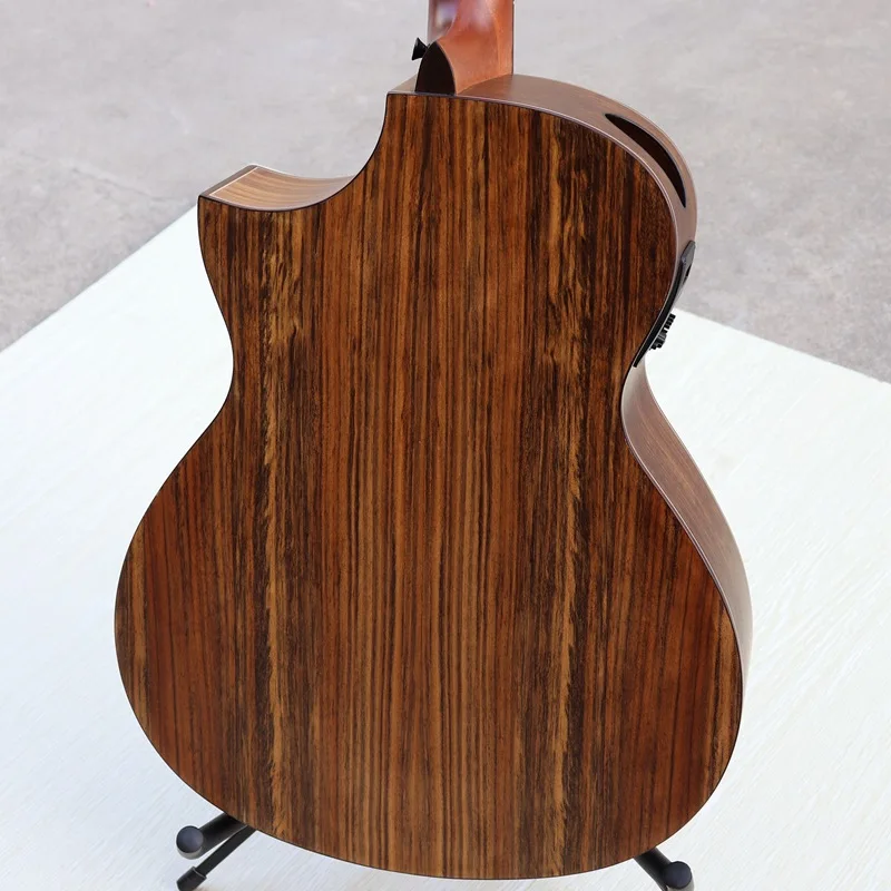 Ручная работа полная hickory деревянная высококачественная акустическая гитара с эквалайзером с тюнером/отличный звук гитары ra elétrica d