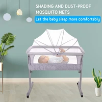with mosquito net baby care bed furniture portable infant travel sleeper cot sleeper breathable folding crib toddler for baby