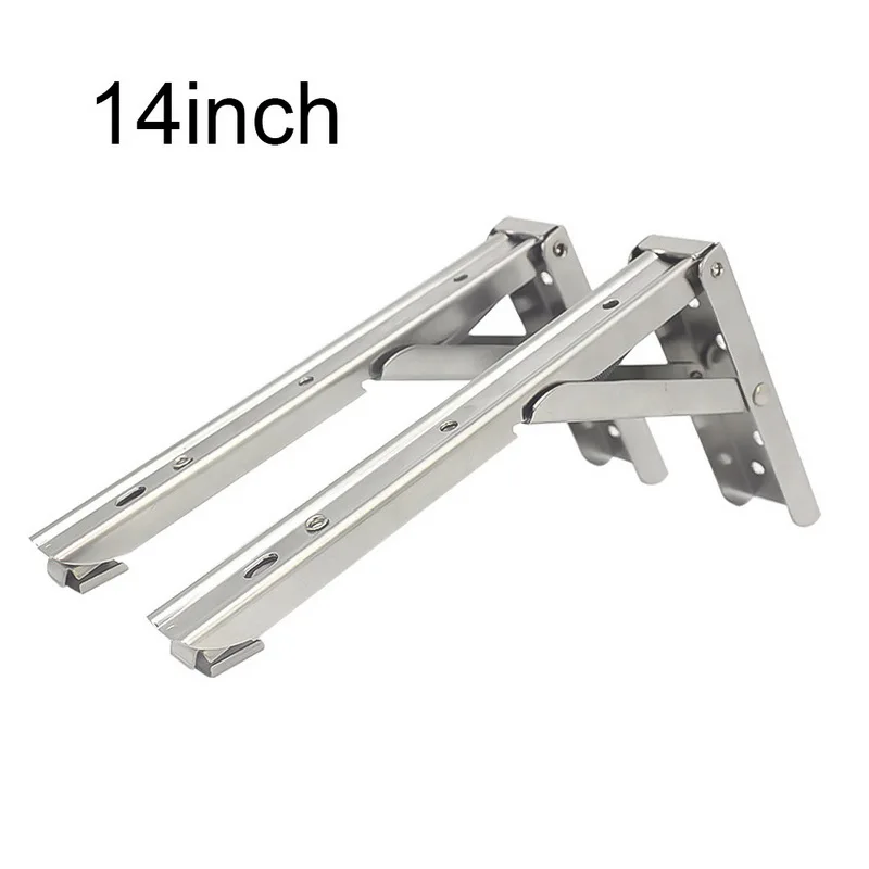 2 шт. Регулируемый Настенный Прочный подшипник полка Кронштейн 8-14 дюймов
