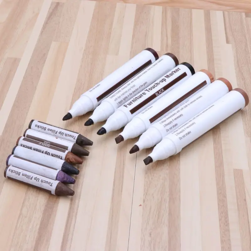 Набор для ремонта древесины наполнитель стирания пола мебели мелки и маркеры
