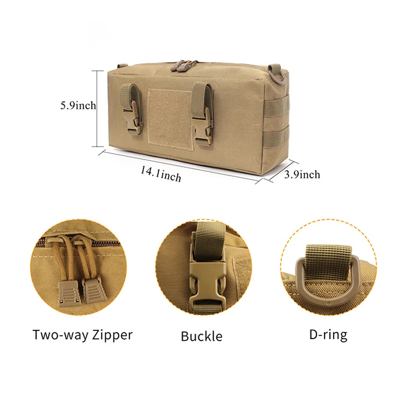 Military Tactical Backpack Army Molle System Shoulder Bag Outdoor Camping Hiking Nylon EDC Waist Pack Hunting Accessories | Спорт и