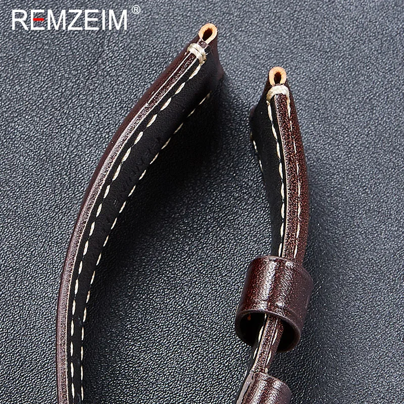 Ремешок для часов REMZEIM из натуральной кожи итальянский браслет наручных