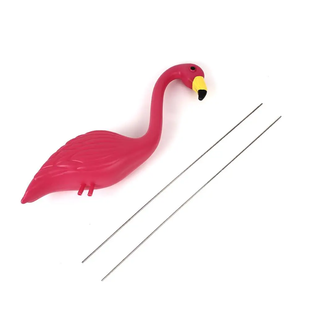 Искусственное украшение в виде фламинго для газона пластиковое красивое садовые