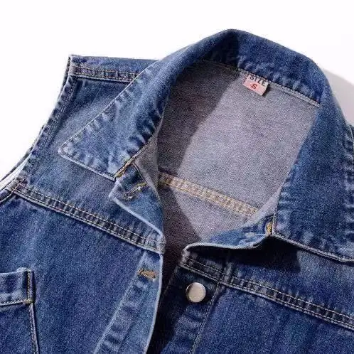 

2021 Spring And Autumn New Korean Version Of The Wild Bandage Denim Vest Women'S Thin Waistcoat Vest Jacket Jacket For Women