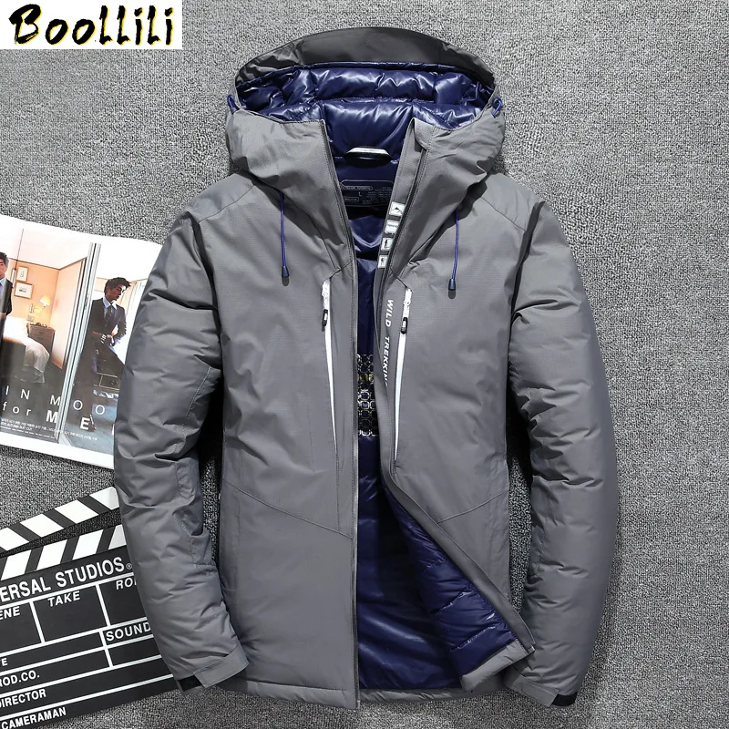 

new Winter 2023 White Duck Thick Downs Jacket Men Top Quality Casual Hooded Coat Snow Parka Male Warm Downs Jacket Men Outwear