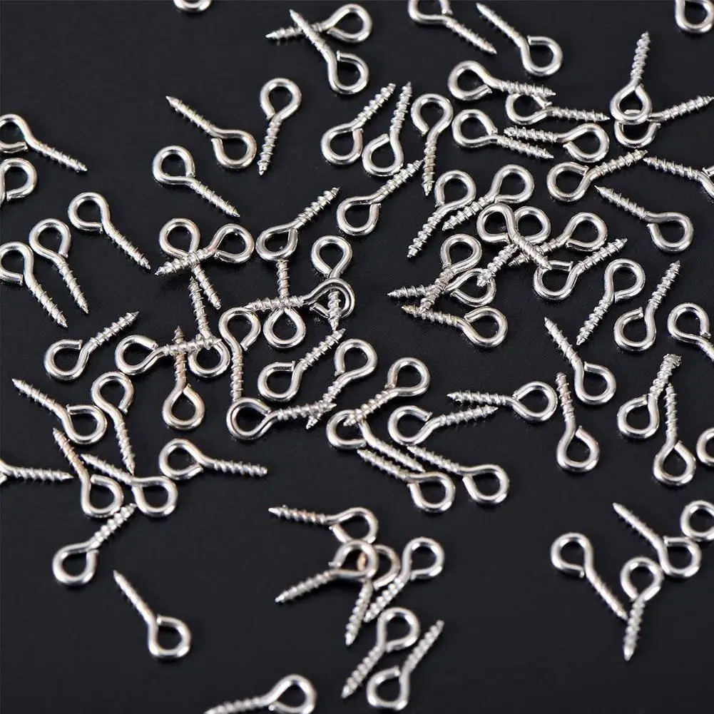 

100PCS/Bag Heavy Screw High Quality Cup Hook Brass Hanging Screw Shouldered Wall Hooks Hanger Plated F9H3