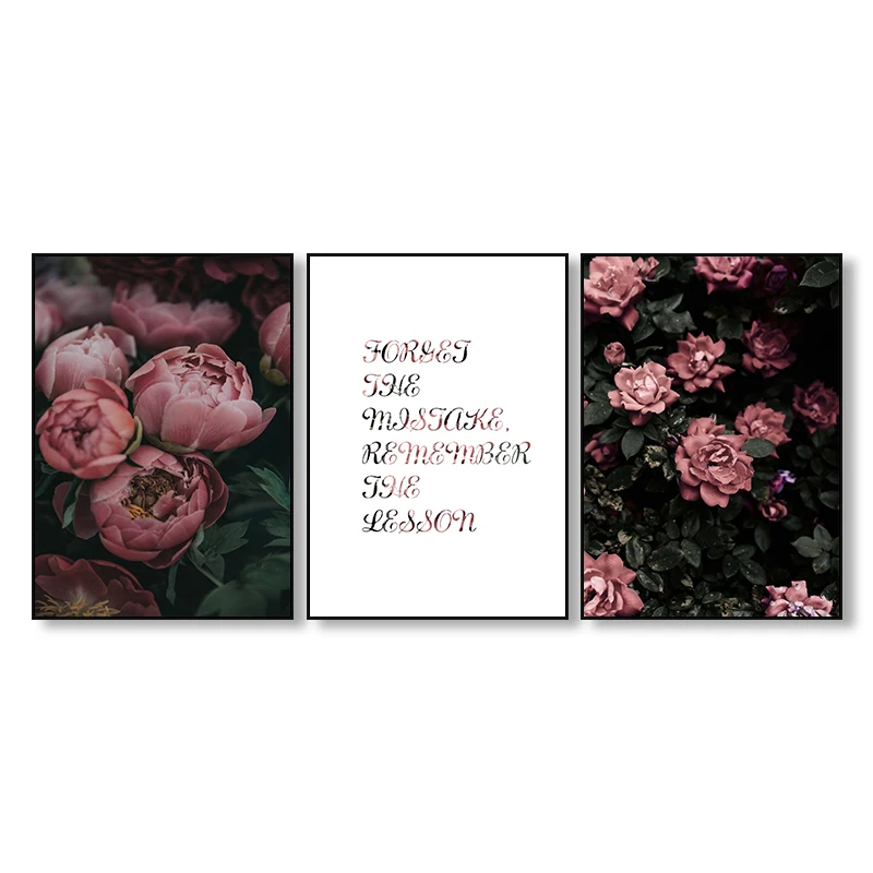 Цветочная Роза ботанический холст художественный плакат в скандинавском стиле