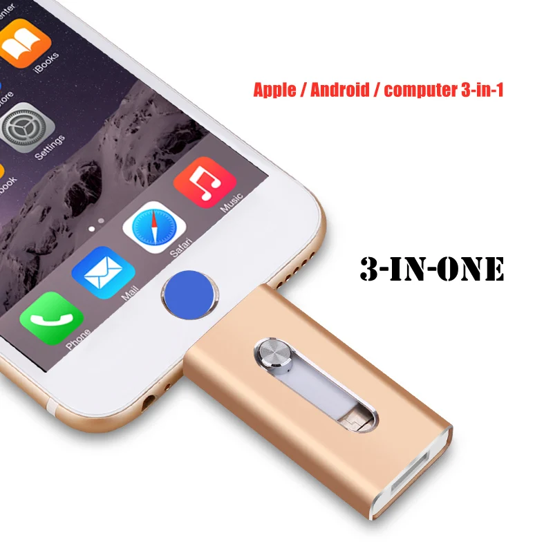 

USB Flash Drive For iPhone X/8/7/7 Plus/6/6s/5/SE/ipad OTG Pen Drive Stick 8GB 16GB 32GB 64GB 128GB Pendrive usb 3.0 Custom Logo