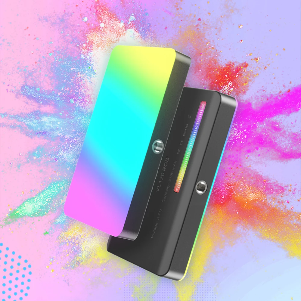 

Ulanzi VL120RGB Camera Video Light Mini Portable 3100mAh Photography Lighting Smartphone Vlog Fill Light RGB Video Light