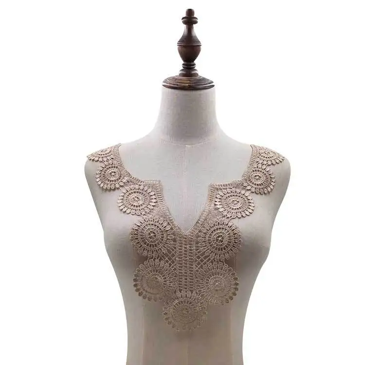 Вышивка с круглой горловиной для творчества искусственные Съемная воротники