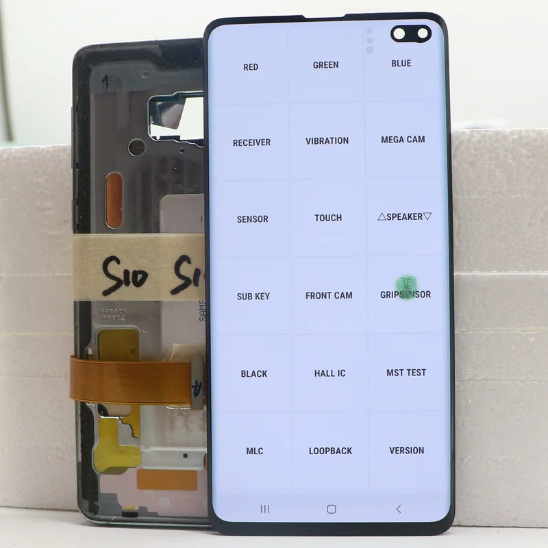 Ceny 100% Oryginalny AMOLED S10 + LCD Do SAMSUNG Galaxy S10 Plus Wyświetlacz G975 G9750 SM-G975F/DS G975FN Ekran Dotykowy Digitizer Zgromadzenie