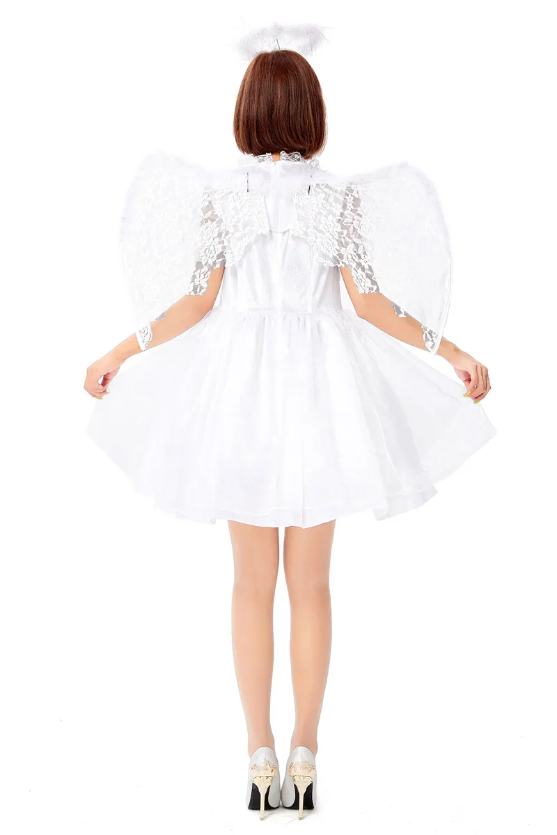 Черно-белый костюм ангела для хэллоуивечерние злого дьявола и маскарадный