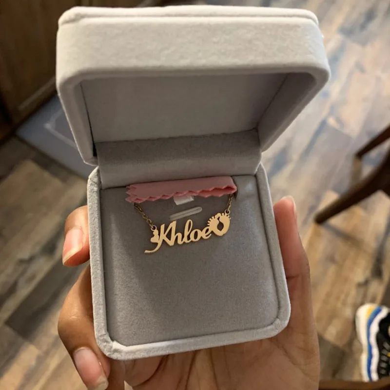 Принцесса Корона с именем ребенка ожерелья для детей малышей ID Nameplate ювелирные