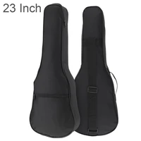 23 inch black portable ukulele bag oxford fabric material soft light case gig cotton single shoulder belt waterproof bag