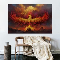 hd cool poster fire phoenix flamingo god rebirth dream paintings home living room decoration bedroom office