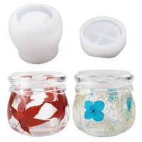 jewelry storage box diy organizer jar silicone mold pudding cup mold with lid for epoxy resin casting sweet home deco