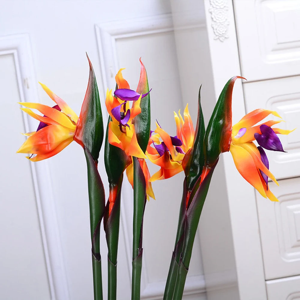 20# красивый, из искусственных цветов, райская птица, искусственные растения, шелк, Strelitzia Reginae, домашний декор, Шелковый цветок