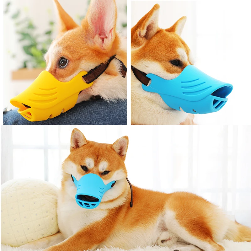 

Силиконовая маска-мордочка для собак Hoopet, маска для больших и маленьких собак против лая и укусов, уличная тренировочная маска для чихуахуа