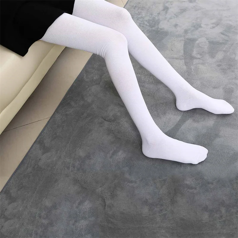 Women's Warm Socks 2022 Autumn Winter Long Thigh High Socks Ladies Plus Size Cotton Stockings Grey Knee Socks for Students Girls