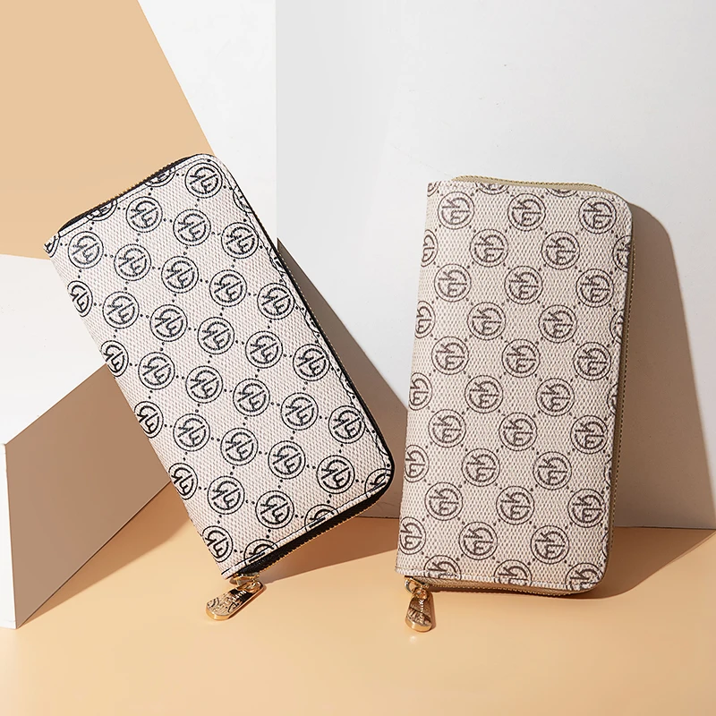MARRY KORS, женские кожаные кошельки на молнии, бежевый карман для телефона, кошелек, держатель для карт, Женский Длинный кошелек, портмоне, держатель для карт, клатч