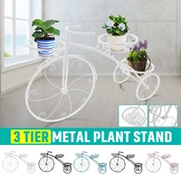 Tier Fahrrad Dreirad Plant Stand Blumentopf Warenkorb Halter Lagerung Rack Display Regal Halter Hause Outdoor Decor Garten Balkon