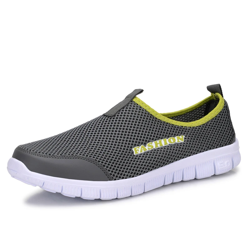 

Fashion Summer Shoes Men Casual Air Mesh Shoes Lightweight Breathable Slip-On Flats Chaussure Homme Large Sizes 38-46 Wholesale