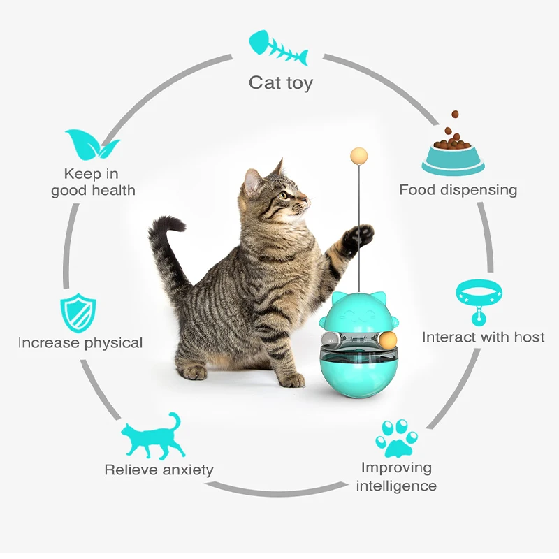 Интерактивная кошка игрушка неваляшка лечения Еда диспенсер с вращающимися