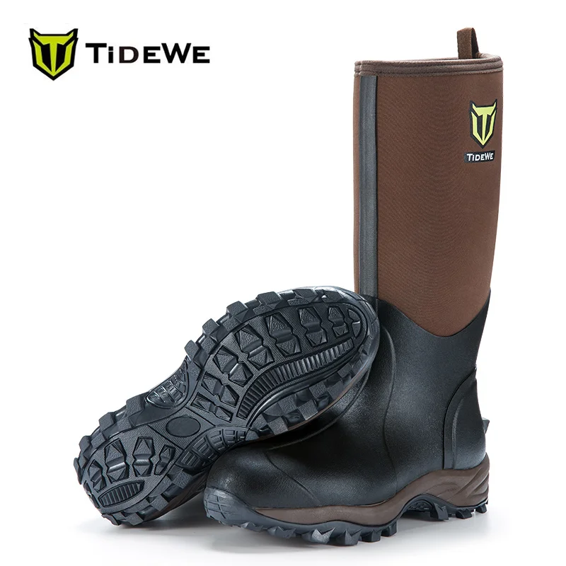 TideWe многоцелевые коричневые сапоги водонепроницаемые прочные неопреновые